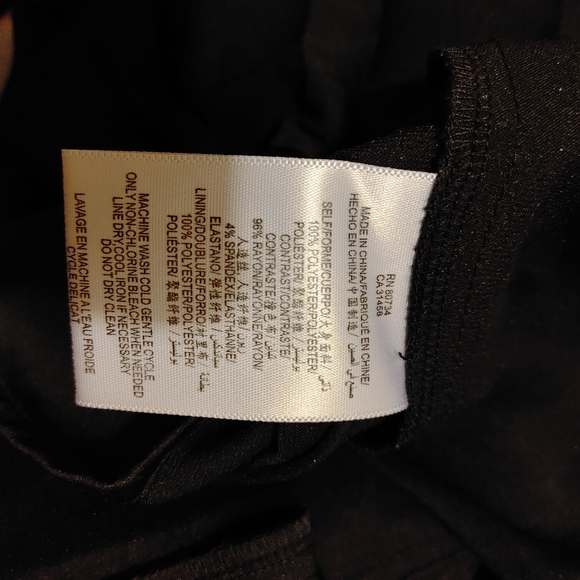 BCBGeneration  Babydoll Black Pleated Strappy Mini Dress (Size M) - Picture 7 of 8